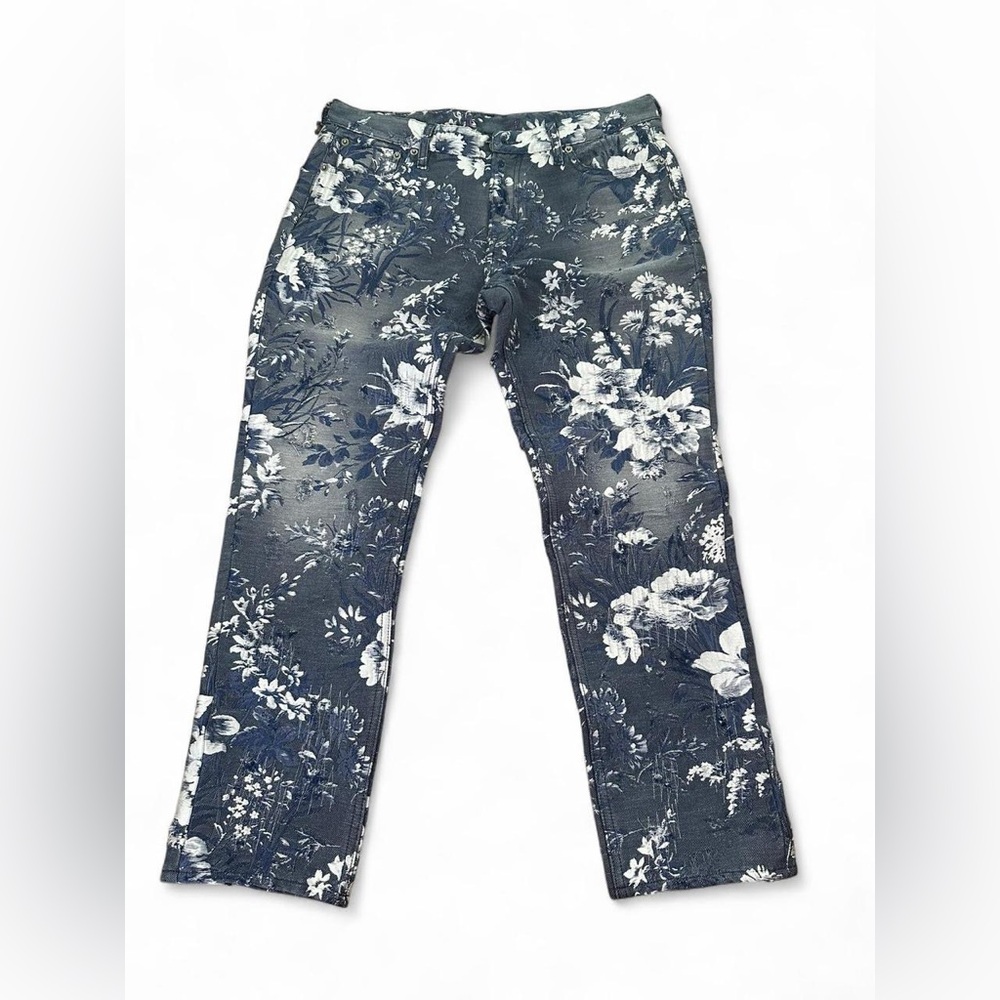 Ralph Lauren Purple Label Women’s Floral Embellished 160 Straight Jeans 34x27‎